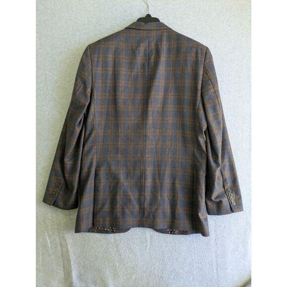 Alan Flusser Sport Coat Blazer Mens M Plaid Floral Lined Two-Button Suit Jacket - Picture 2 of 12